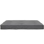 DHP Carson 8 inch High Density Polyester Fill Futon Mattress Full Size in Gray