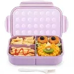 Miss Big Bento Box for Kids, Leakproof Lunch Box with 3 Compartments, Lunch Container