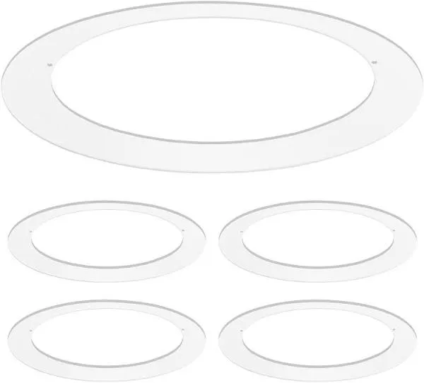 Luxrite 4-Pack White Goof Trim Ring for 5/6 Inch Recessed and Fixtures Lights