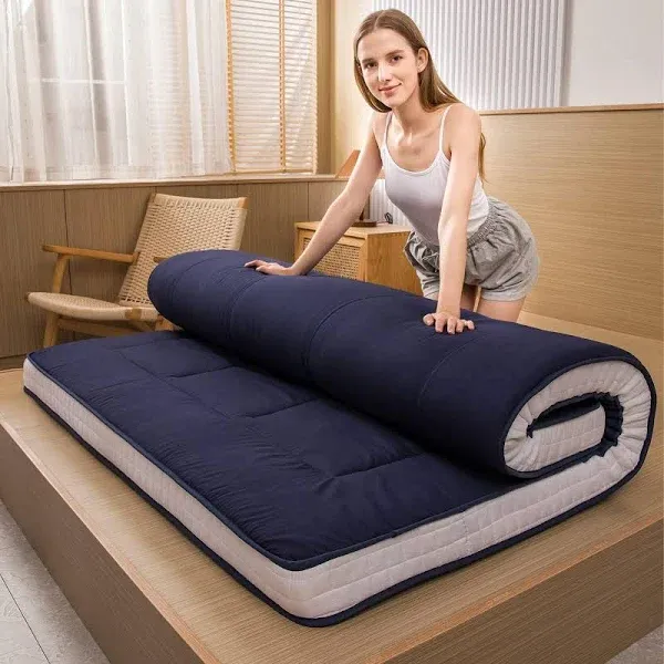 MAXYOYO Futon Mattress Padded Japanese Floor Mattress Quilted Bed Mattress Topper