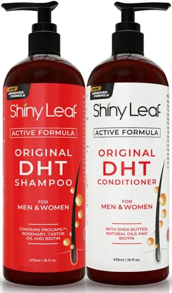 Shiny Leaf DHT Blocker Shampoo and Conditioner Set