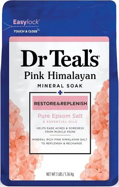 Dr Teal's Restore & Replenish Pink Himalayan Mineral Soak, 3 lbs.