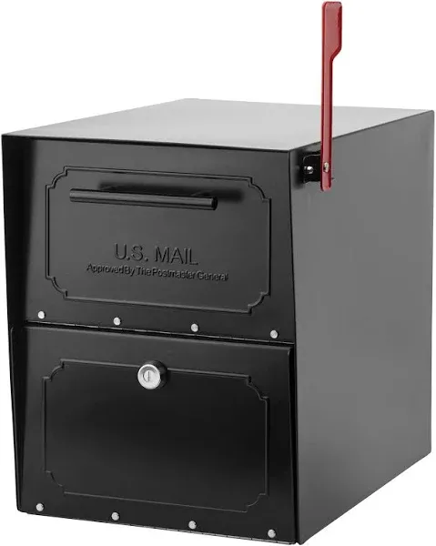 Architectural Mailboxes Oasis TriBolt Post Mount Locking Mailbox Black