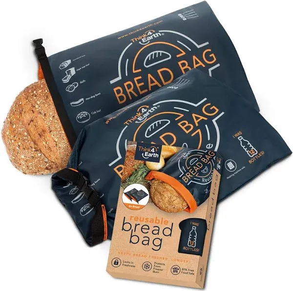 Think4Earth â€“ Bread Bag - Reusable freezer bread bag for homemade bread maker