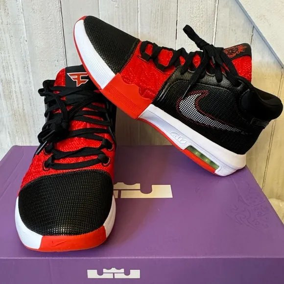 Size - 11.5M - Adult Nike LeBron Witness 8 x FaZe Clan Basketball Shoes