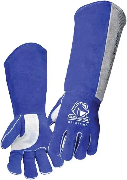 Black Stallion GS1321-BG-XL X-Large Stick Welding Gloves 21" W/ Restpa