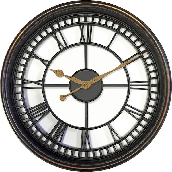 20&#034; Open Dial Roman Numerical Wall Clock - Westclox