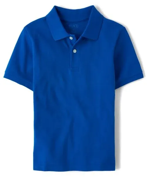 Boys Uniform Pique Polo - Blue