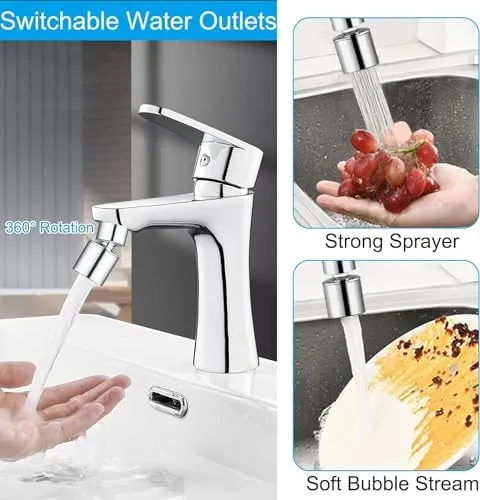 Waternymph NSF Certified Dual-Function 2-Flow Kitchen Sink Aerator