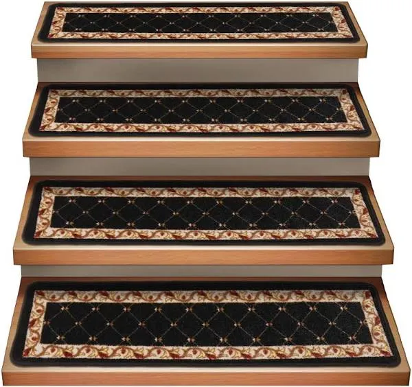 House, Home and More Attachable Indoor Carpet Stair Treads