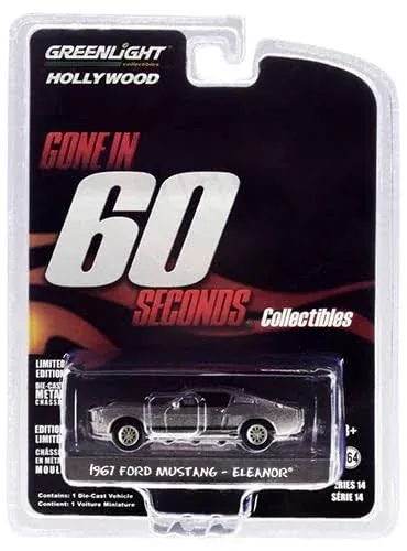 Greenlight 1967 Ford Mustang Custom Eleanor Gone in 60 Seconds Movie Diecast Car Model