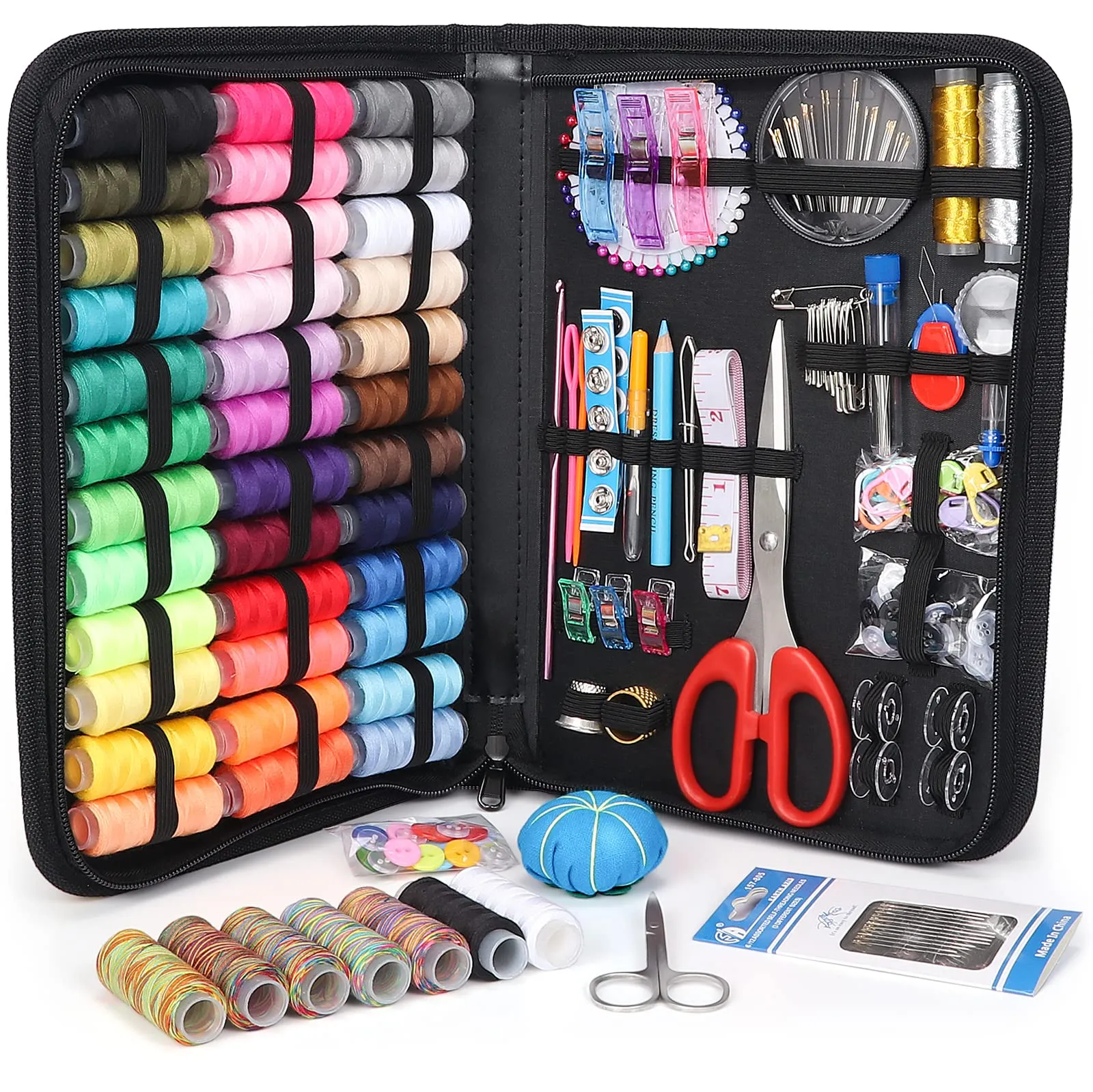 Large Sewing Kit for Adults:  Newly Upgraded 251 Pcs Premium Large (218 Count)