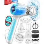 Cordless &amp; Rechargeable 3200mah Electric Spin Scrubber With Detergent Container 