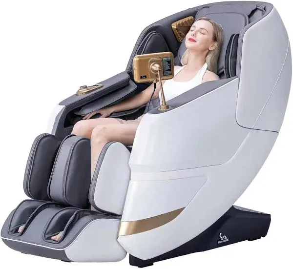 MassaMAX 2024 4D Massage Chair, Full Body Recliner with Zero Gravity, Electric Extendable Footrest, Ai Voice Control, Automatic Body Scan, Deep Yoga