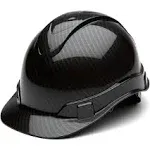 Pyramex Ridgeline Cap Style Hard Hat 4-Point Ratchet Suspension Shiny Black G...