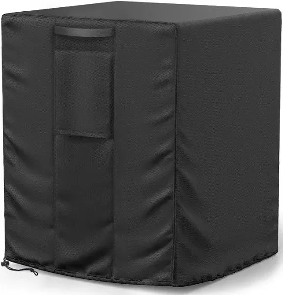 Mrrihand Central Air Conditioner Cover for Outside Units Waterproof Heavy Duty AC Unit for Outdoor Large AC Cover for Winter (26"X26"X32")-Balck