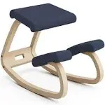 Varier Variable Balans Quickship Best 2022 Kneeling Chair by PhilZen, Quickship Revive Blue - Natural Wood