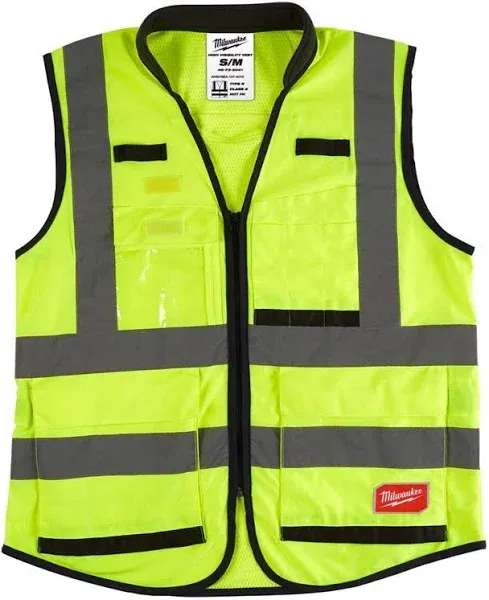 Milwaukee 48-73-5021 Class 2 - High Visibility Yellow Safety Vest - S/M