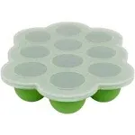 Silicone Baby Food Freezer Tray with Clip-On Lid by WeeSprout - Perfect Storage