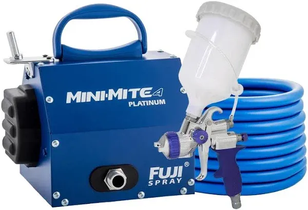 Mini-Mite 4 PLATINUM-T75G HVLP Paint Sprayer Gun,600cc Gravity Feed Cup&amp;1.3mmAir