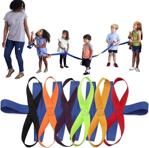 Lainrrew Walking Rope, Children Safety Rope with 12 Colorful Blue 