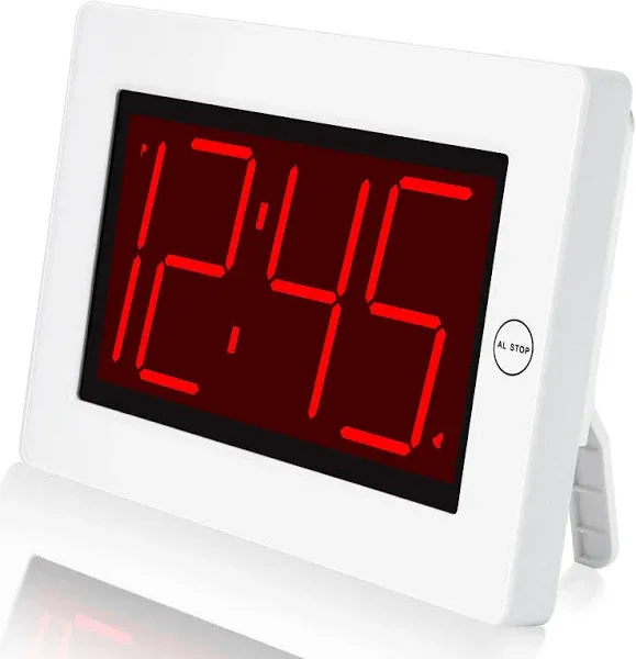 Small Wall Clock Digital Alarm Clock 8&#034; Extra Large Display 3&#034; Led Digit Contant