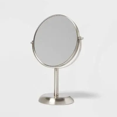 Threshold Brushed Nickel Bathroom Mirror