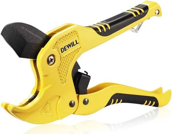 DEWILL Ratchet-type Pipe and PVC Cutter, One-hand Fast Cutting Tool,... 