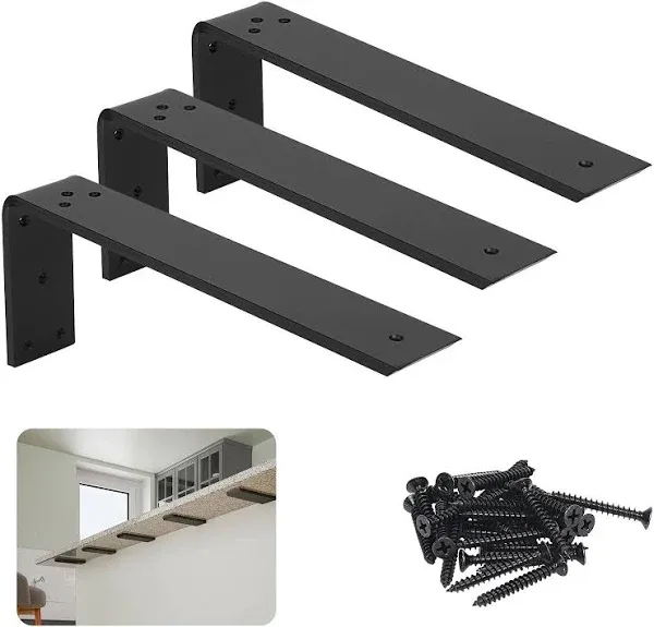 Countertop Support Bracket 16 Inch 3 Pack 3/8&#034; Thick Heavy Duty Granite Support 