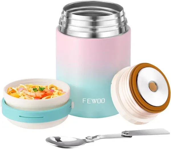 FEWOO Food Thermos 20oz Vacuum Insulated Soup Container