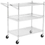 Heavy Duty 3 Tier Utility Cart with Wheels 990Lbs Capacity