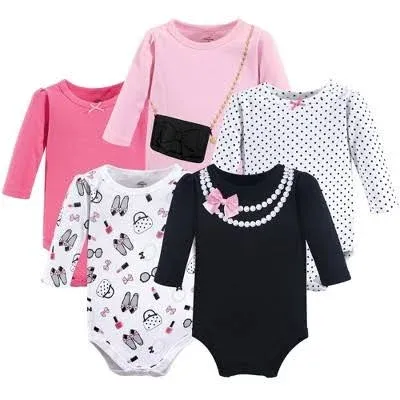 Little Treasure Baby Girl Long-Sleeve Bodysuits