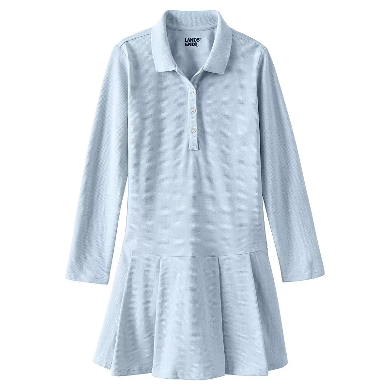 Girls 4-16 Lands' End Pleated Polo Dress School Uniform