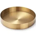 Round Gold Tray Stainless Steel Jewelry Make Up Candle Plate Decorative Tray 7 