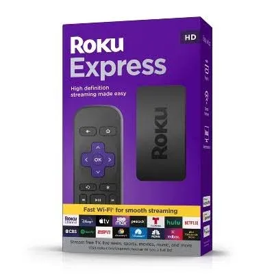 Roku 3960RW Express HD Streaming Device - with High-Speed HDMI Cable, Simple Remote & Fast Wi-Fi