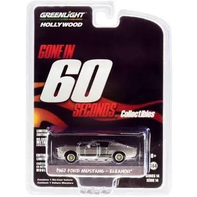 1967 Ford Mustang Custom Eleanor Gone in 60 seconds Movie (2000) 1/64 Diecast Car Model by Greenlight - 1/64 Diecast Model