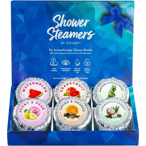 Cleverfy Shower Steamers Aromatherapy Fizzies - Variety Pack of 6  U18D