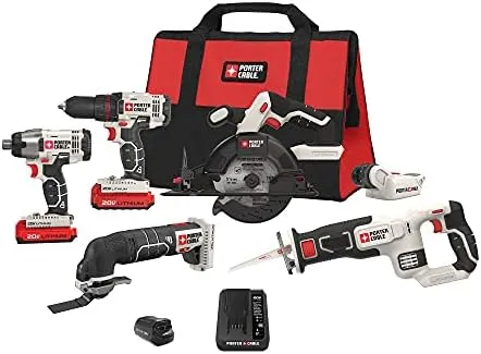 Porter-Cable 20V MAX Cordless Li-Ion 6-Tool Combo Kit PCCK617L6 New