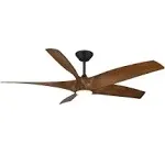 62" Modern Forms Zephyr 5 Distressed KOA Outdoor LED Smart Ceiling Fan