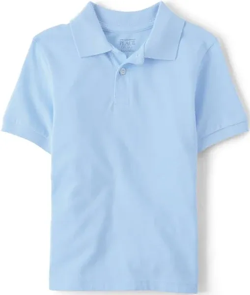 Boys Uniform Pique Polo - Blue