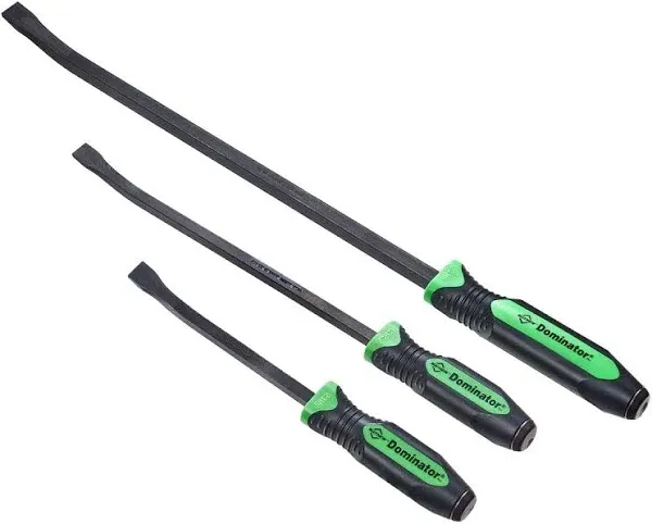 3 Pc Green Dominator Curved Pry Bar Set MAYHEW STEEL PRODUCTS 14071GN