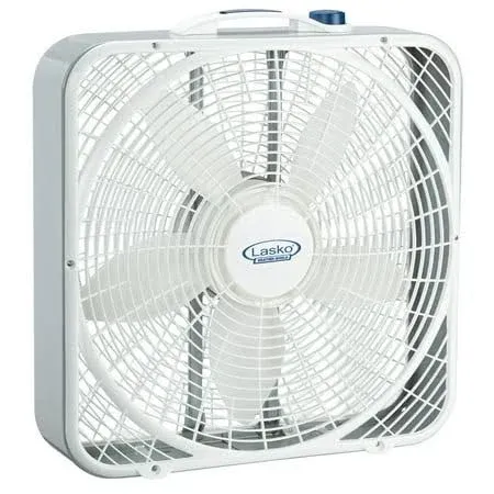 Lasko 3 Speed Weather Shield Performance 20" Box Fan w/ Easy Carry Handle (Used)