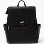 Freshly Picked Convertible Diaper Bag Black Leather