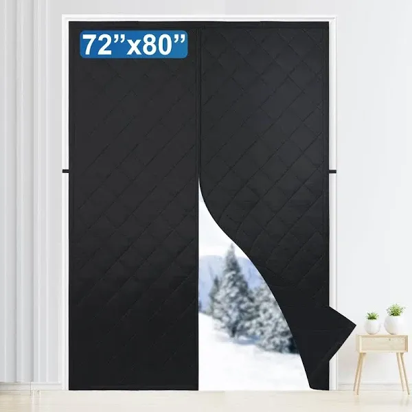 Odocovo Upgraded Magnetic Thermal Insulated Door Curtain,Thicken Polyester Fiberfill Oxford Fabric,Temporary Door