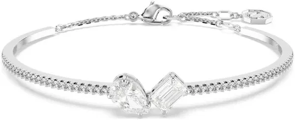 SWAROVSKI Mesmera Rhodium-Plated Crystal Bangle Bracelet