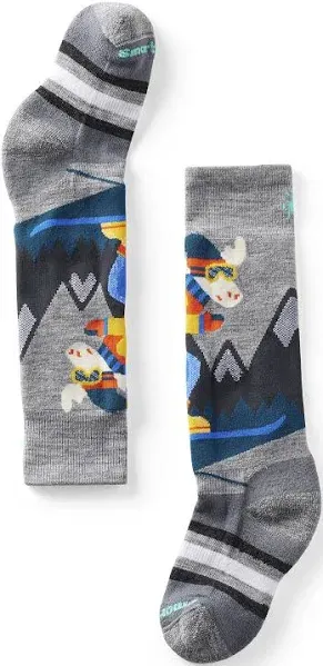 Smartwool Kids' Wintersport Full Cushion Mountain Moose Pattern Over The Calf Socks