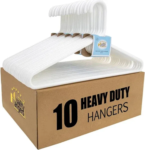 Quality White Hangers 30-pack Super Heavy Duty Plastic Clothes Hanger Multipack