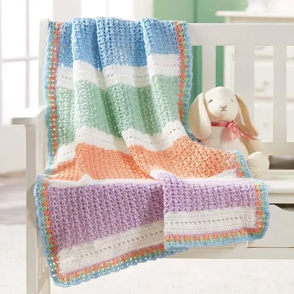 Herrschners Lollipops Baby Blanket Crochet Kit