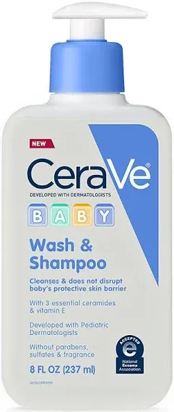 CeraVe Baby Wash and Shampoo 8oz/237ml