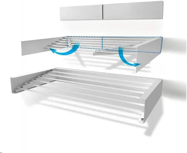 STEP UP 40 in. Indoor/Outdoor White Retractable Wall Mount Drying Rack NEW